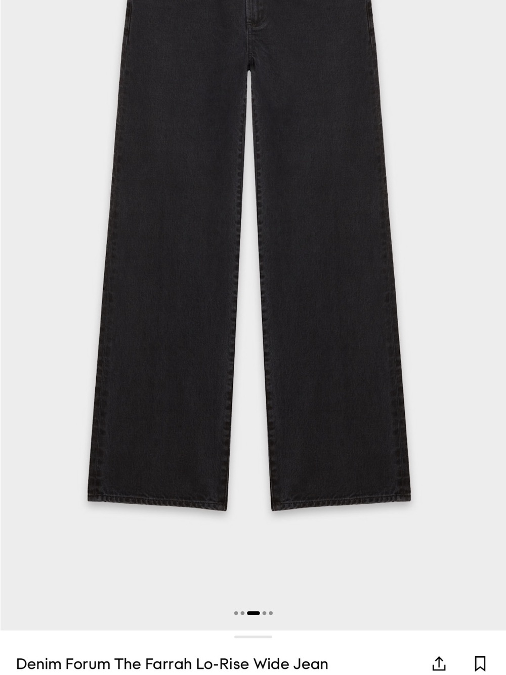 Denim Forum Wide-Leg Lo-Rise Jeans in Black